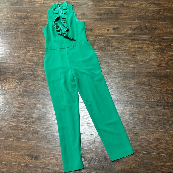Trina Turk Green Ruffled Jumpsuit - Picture 2 of 12